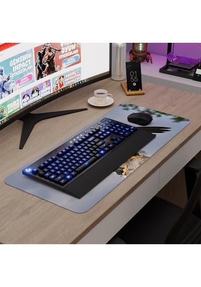 Kartal Oyuncu Gaming Mouse Pad Kauçuk Kaymaz Taban Mousepad V2, 70x30 Xl