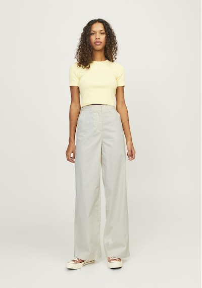 Jack & Jones Kadın Geniş Paça Pantolon - Cali 12248959 Seedpearl Vizon