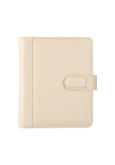 Organizer Ajanda Tarihsiz Kareli 4 Halkalı 19.5x23 CM - Bej