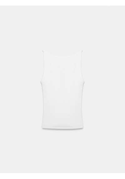 Dilvin 32774 Halter Yaka Top-beyaz