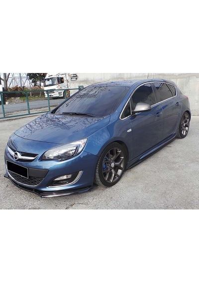 Opel Astra J Sedan Opc Yan Marşpiyel Seti Plastik 2 Adet Mat Siyah 2009-2015 Karlık+ek+bodykit