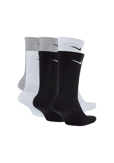 Nike Everyday Plus Pamuklu Unisex Siyah Gri Beyaz 6 Çift Çorap