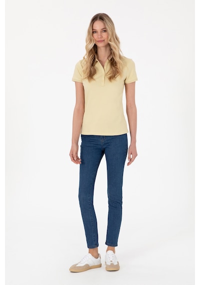 U.S. Polo Assn. Kadın Açık Haki Basic Polo Yaka Tişört 50300830-VR183