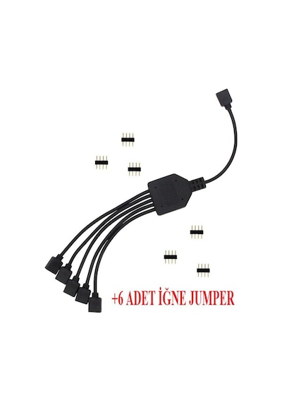 Rgb Şerit Led Çoklayıcı Splitter 4377A Tek Kumanda 5 Çıkış Ekleme