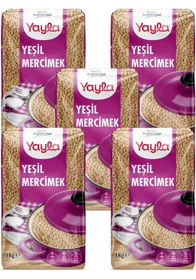 Yayla Yeşil Mercimek 1 Kg X5