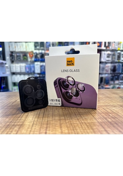 Apple Uyumlu iPhone14 Pro- Promax Safir Lens Kamera Cam Koruyucu Siyah