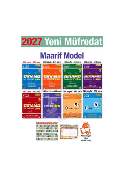 5. Sınıf 2027 Dinamo Tüm Dersler Konu Anlatımlı Paragrafon Soru Bankası Seti