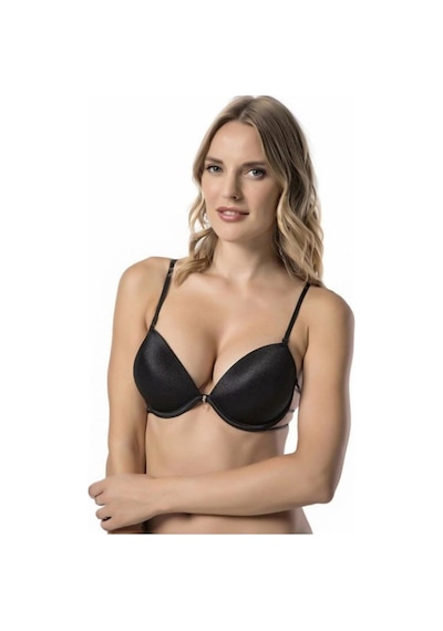 Le Jardin Valeria Biyeli Taşlı Mikro Push-up Arkası İp Detaylı Sü Siyah