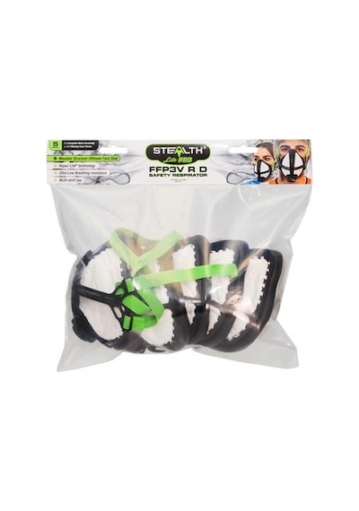 N95-N99 Stealth Lite Pro Ffp3 Vrd 5'Li Paket (1+4) Maske