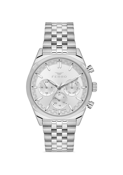 Ferro Fm11647awt-a Quartz Çelik Gri 43 Mm Erkek Kol Saati Gri