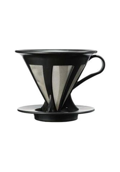 Hario 02 Kendinden Filtreli Dripper Siyah