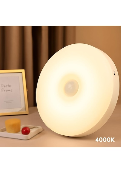 6'lı Set Hareket Sensörlü Gece Lambası Usb Şarjlı 4000k Gün Işığı Led Duvar, Dolap, Merdive Diğer