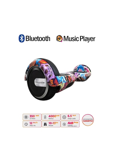Citymate Elektrikli Kaykay Hoverboard Akıllı Denge 6.5 Inch + Hoverkart + Çanta Extrem4 Paket D16
