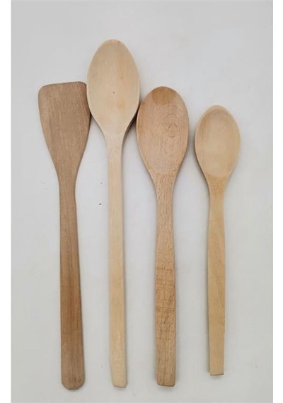 Mutfak Ahşap Kaşık Set 4lü Balsa Ks-04 Renkli