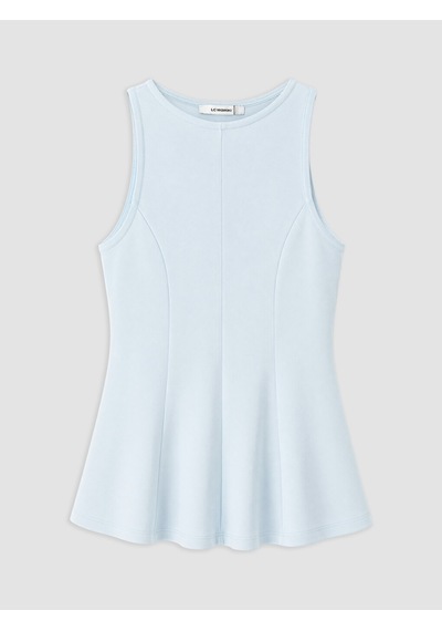 Lcwaıkıkı Petite Mavi Bisiklet Yaka Peplum Bluz