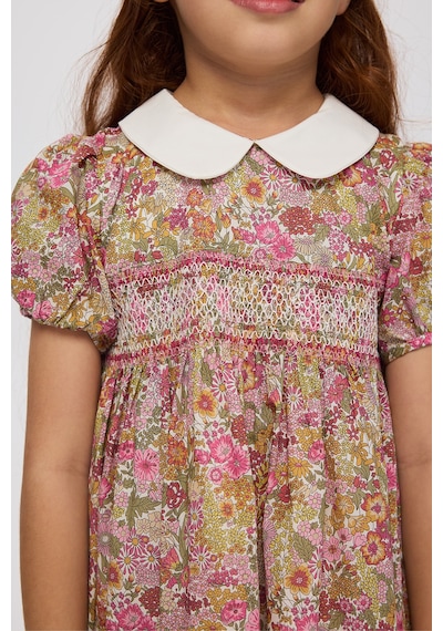 Panço Liberty Kumaş Çiçek Desenli Kız Çocuk Elbise 5621gk26008 Pembe