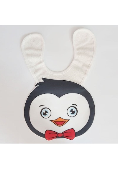 Penguenli Su Geçirmez Bebek Önlüğü Çok Renkli