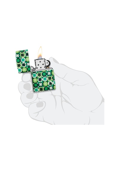 Zippo 49193 Clover Design Çakmak Çok Renkli