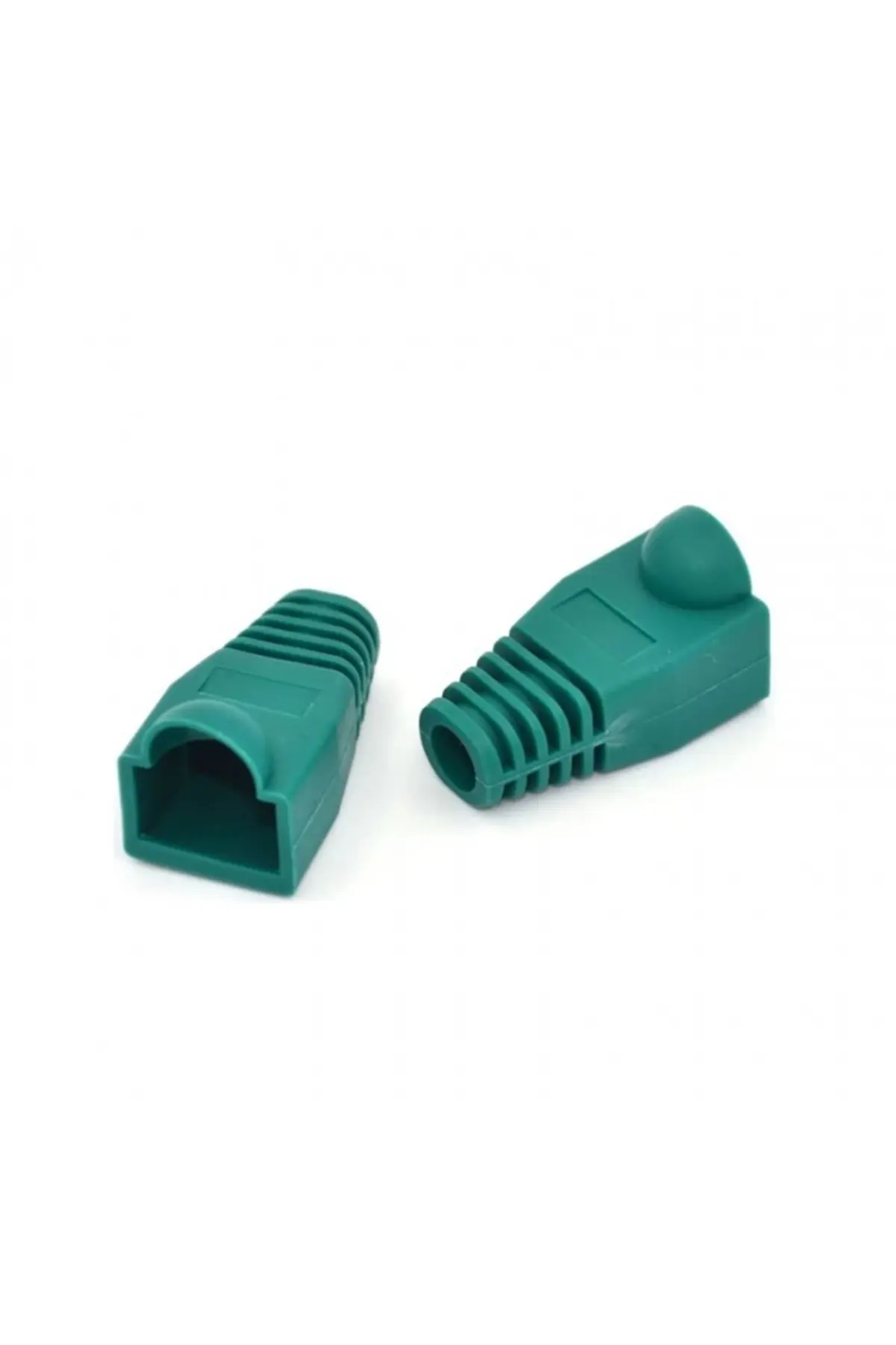 100'lü Paket Rj45 Cat6 Cat5e Ethernet Ağ Kablosu Boot Koruma Cover Kılıfı Kablo Konektörü Yeşil