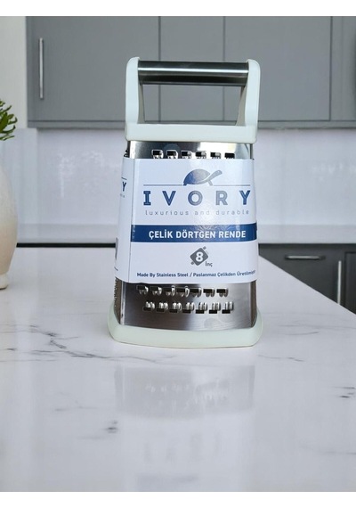 Ivory Ivo-rnd127 Çelik Dörtgen Rende Büyük Gri
