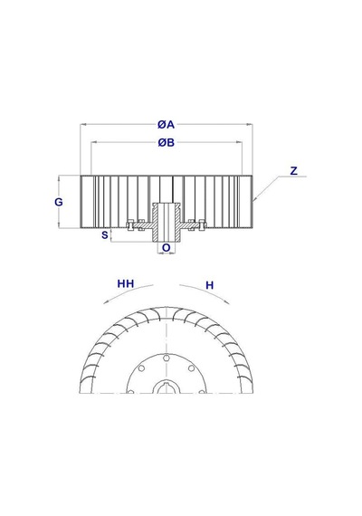 Çap 140 Boy 85 Delik 12.7 Mm Sol Yön Radyal Fan Pervanesi