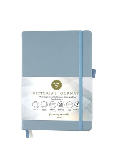Venzi Sert Kapak Planlayıcı Defter 14x20 Cm 100gr. Krem 96 Yaprak Mavi Çizgili