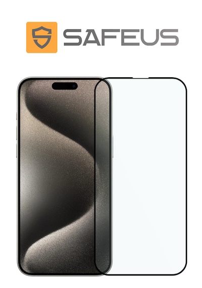Safeus Tam Kaplayan Parmak İzi Bırakmayan Safir Ekran Koruyucu Cam Apple Uyumlu iPhone 15 Pro Max İle