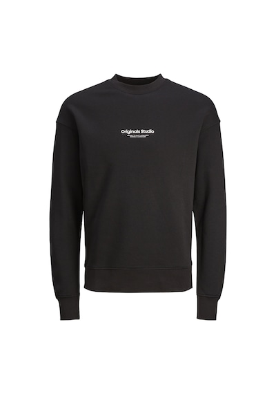 Jack & Jones Jack&jones Vesterbro Erkek Siyah Bisiklet Yaka Sweatshirt 12241694-BLK Siyah