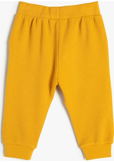 Koton Jogger Eşofman Altı Beli Bağlamalı Cep Detaylı Pamuklu Hardal 4wmb40032tk 4WMB40032TK159 Hardal