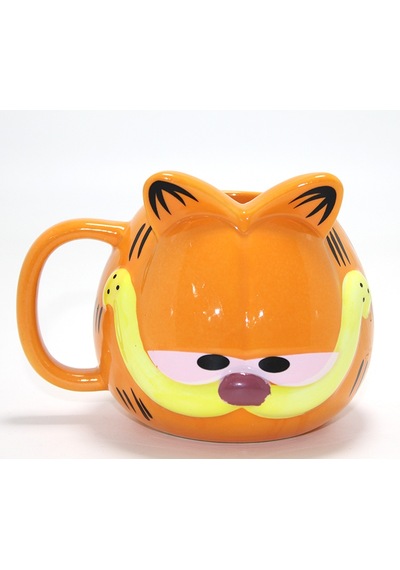 3d Garfield Tasarımı Porselen Kupa Bardak Turuncu