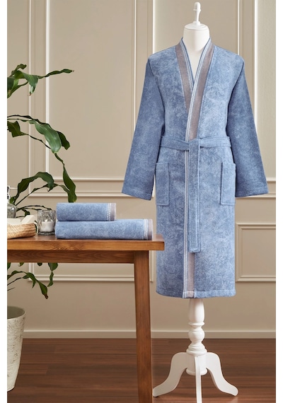 Özdilek Colorado Maskülen Kimono Bornoz L - Açık Mavi Açık Mavi
