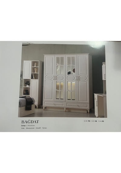 Bağdat Mdf 4 Kapılı Dolap