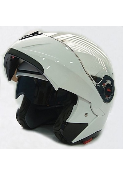 Free-M 961 Çeneden Açılır Kask Güneş Vizörlü (Beyaz)