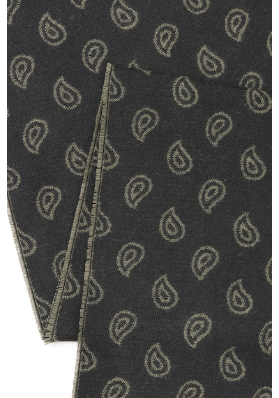 AC&Co / Altınyıldız Classics Erkek Siyah-yeşil Desenli Atkı Siyah - Yeşil