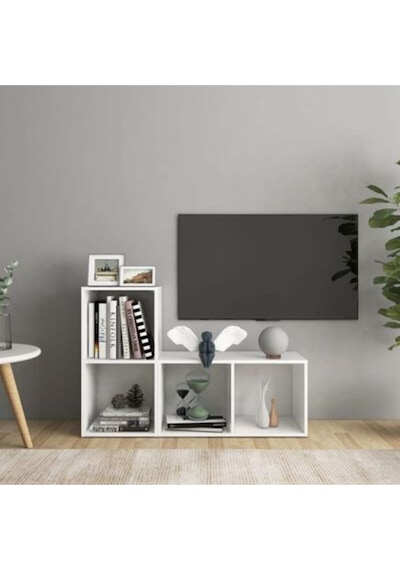 Tdesıgno Belgin Kitaplıklı Televizyon Sehpası - Ünitesi -kitaplık-beyaz 90 Cm 4 Raflı Beyaz Tdesıgno Belgin Kitaplıklı Televizyon Sehpası - Ünitesi -kitaplık-beyaz 90 Cm 4 Raflı Beyaz