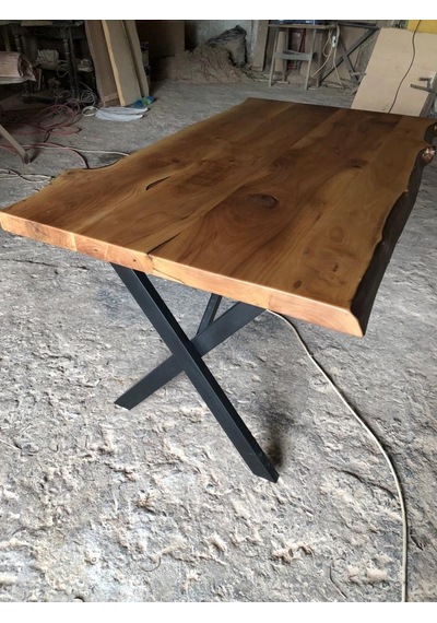 Bintaşmobilya Naturel Doğal Kenar Ceviz Kütük Masalar 140X80.Cm