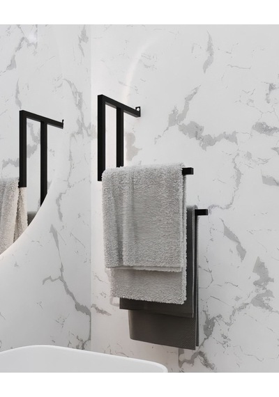 Aju Havluluk Metal Kağıt Havlu Tutacağı Ev Banyo Düzenleyici Duvara Monte Havlu Tutucu Modern Siyah