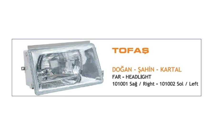 Far Komple H4 Fıat Doğan 88-92 Sol Tırnaklı 4ad