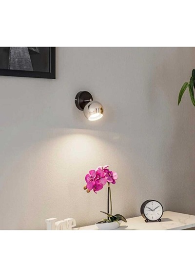 Gu10 Os Ram Tasarruflu Led Ampül Krom Kaplama Led Spot Hareketli Siyah