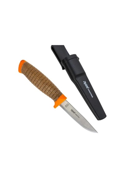 Rox Camping 0321 Bushcraft Plus Paslanmaz Çelik Kamp Bıçağı Turuncu Siyah