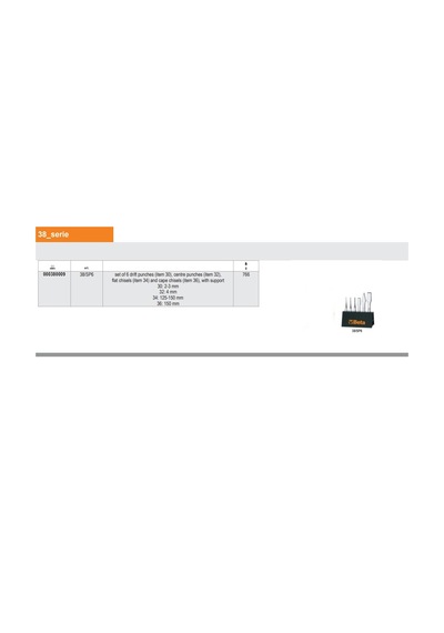 Beta 38/sp6 Keski Pim Zımba Takım Ürün Kodu 000380009