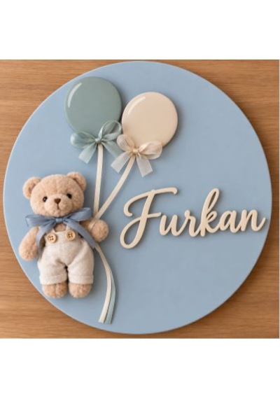 Yeni Doğan Kapı Süsü Açık Mavi