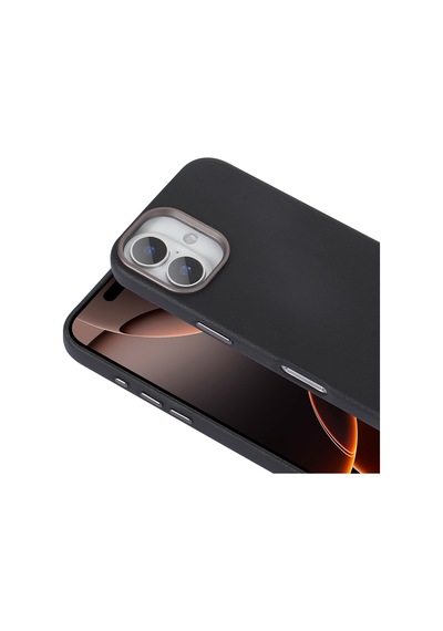 Apple Uyumlu iPhone 16 Plus Kılıf M-safe Şarj Özellikli Pu Deri Zore Adora Kapak Gri