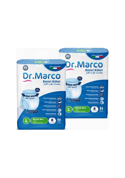 Dr. Marco Yetişkin Emici Külot Hasta Bezi L 16'lı