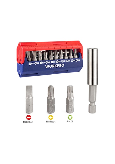 Workpro Wp221062 13 Parça Manyetik Cr-v Vidalama Bits Uç Seti
