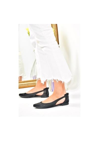 Fox Shoes Siyah Kadın Babet H726324009 Siyah