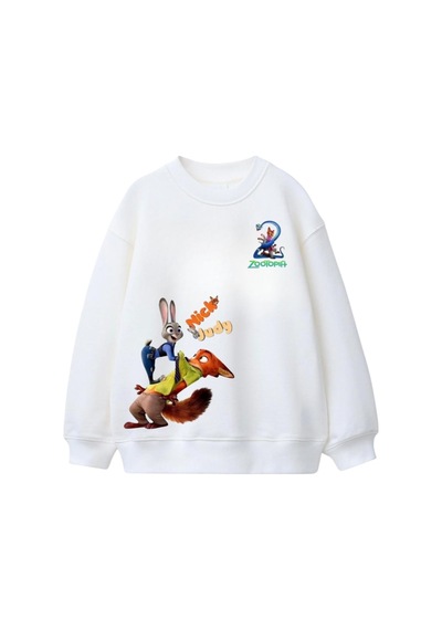 Seabubbles Zootopia Çocuk Sweatshirt KREM