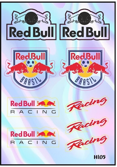 Motosiklet Redbull Hologram Çoklu Sticker Diğer