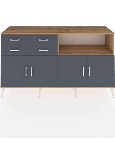 Hyperion Konsol 4 Raflı 4 Çekmeceli 4 Kapaklı 176x44x99 Çam-antra Çam-antrasit Hyperion Konsol 4 Raflı 4 Çekmeceli 4 Kapaklı 176x44x99 Çam-antra Çam-antrasit