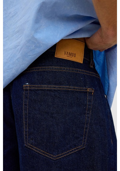 Vamos Oversize Bermuda Denim Şort 40-285 Koyu Mavi
